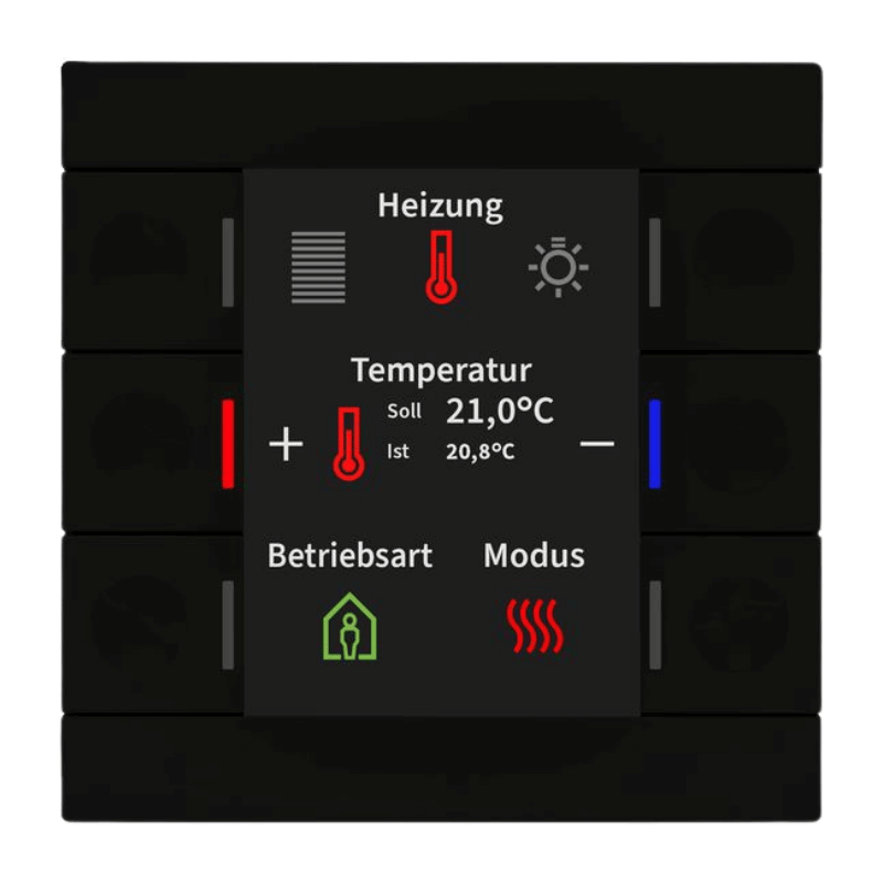 MDT KNX-Tastsensor Smart 86 BE-TAS86T06.02 – Temperatursensor, schwarz matt