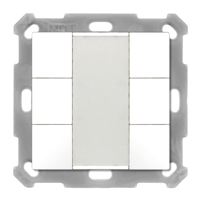 MDT KNX-Tastsensor 55 BE-TA5506.02 – 6-fach, v2, reinweiß matt