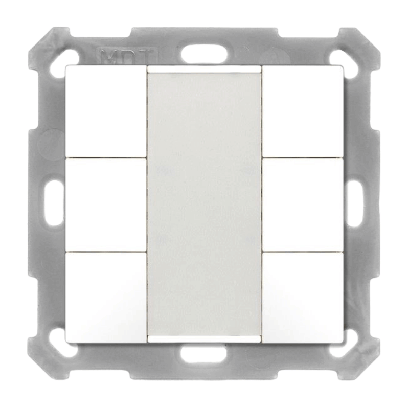 MDT KNX-Tastsensor 55 BE-TA5506.G2 – 6-fach, v2, reinweiß glänzend