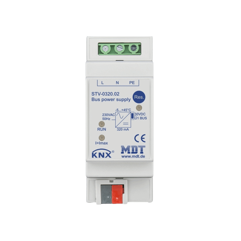 MDT STV-0320.02 KNX Busspannungsversorgung – 2TE REG, 320 mA