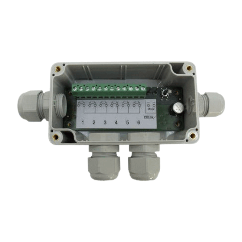 MDT Temperaturregler SCN-RT6AP.01 – KNX, für PT1000, 6-fach AP