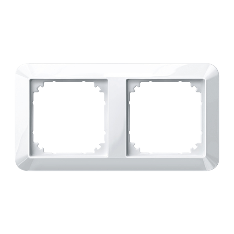 Merten 389219 Rahmen 1-M – 2-fach, polarweiß glänzend