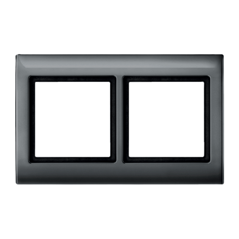 Merten 400214 Rahmen – Aquadesign, 2-fach, anthrazit