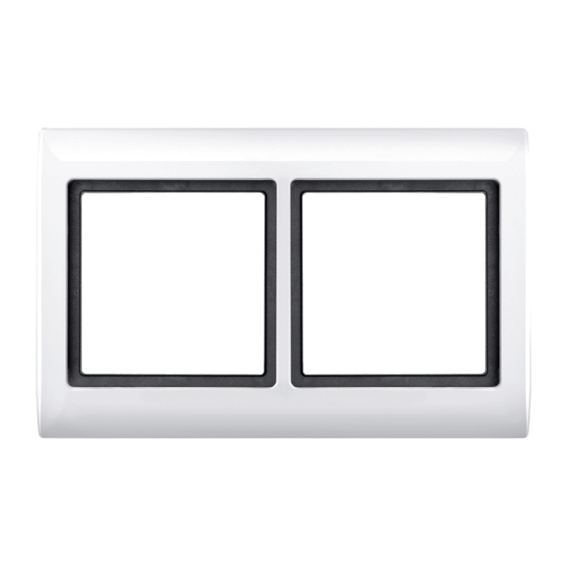 Merten 400219 Rahmen – Aquadesign, 2-fach, polarweiß glänzend