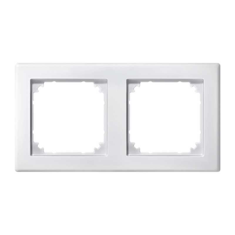 Merten 462219 Rahmen – M-Smart, 2-fach, hochkratzfest, polarweiß glänzend