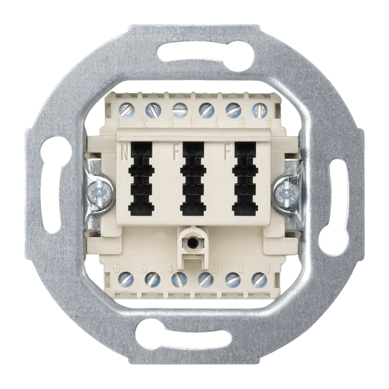 Merten 465226 Telefondose – NF/F, TAE, 3-fach, cremeweiß