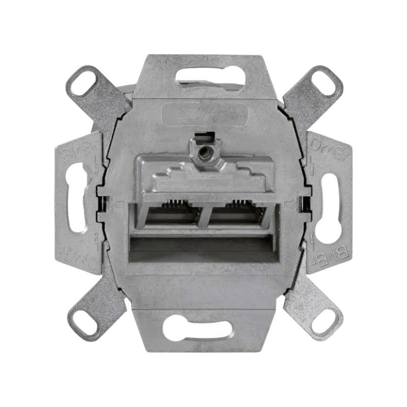 Merten 465706 UAE-Netzwerkdose – 8/8 Kat.6, 2-fach