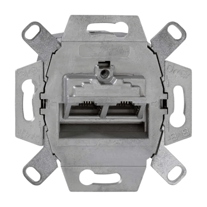 Merten 465706 UAE-Netzwerkdose – 8/8 Kat.6, 2-fach
