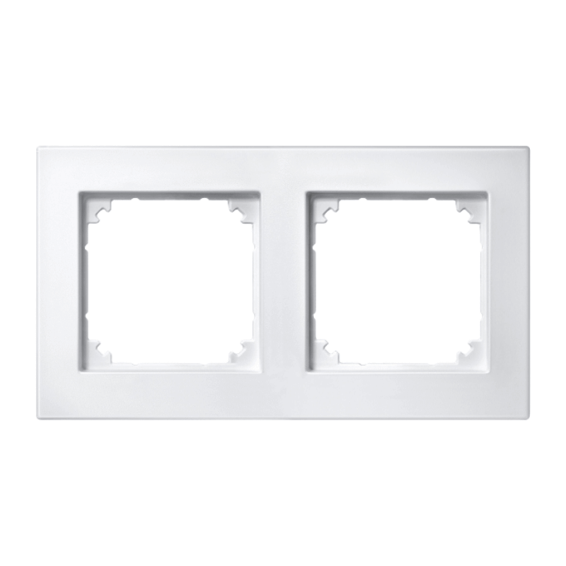 Merten 486219 Rahmen – M-Plan, 2-fach, polarweiß matt