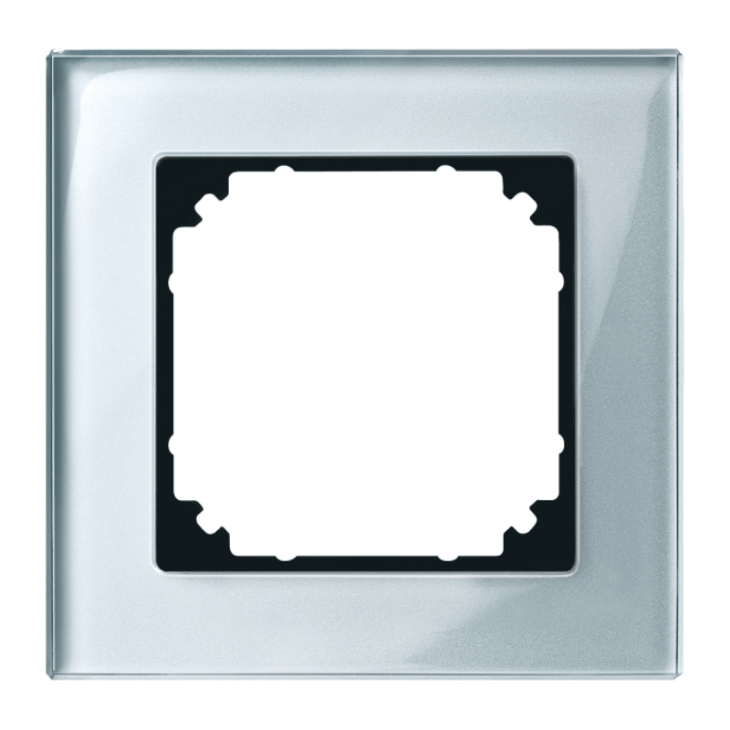 Merten 489160 Rahmen – M-Plan Echtglas, 1-fach, diamantsilber