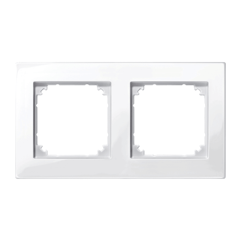 Merten 515219 Rahmen – M-Plan, 2-fach, polarweiß glänzend