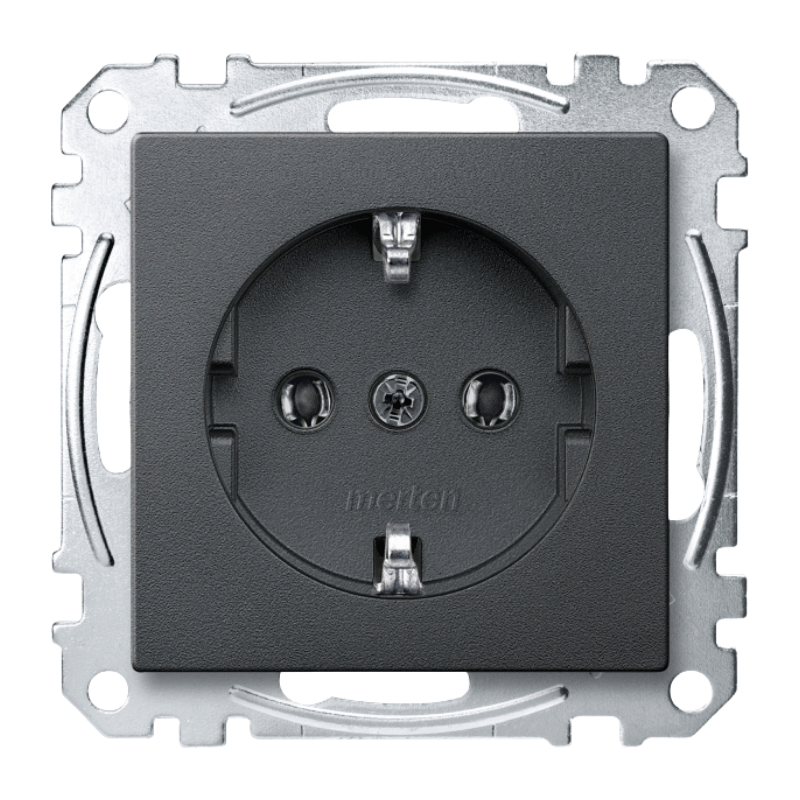 Merten MEG2301-0414 Schuko-Steckdose – System M, anthrazit