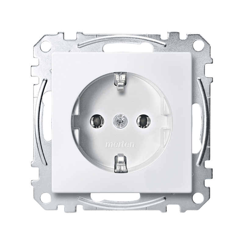 Merten MEG2301-0419 Schuko-Steckdose – System M, polarweiß