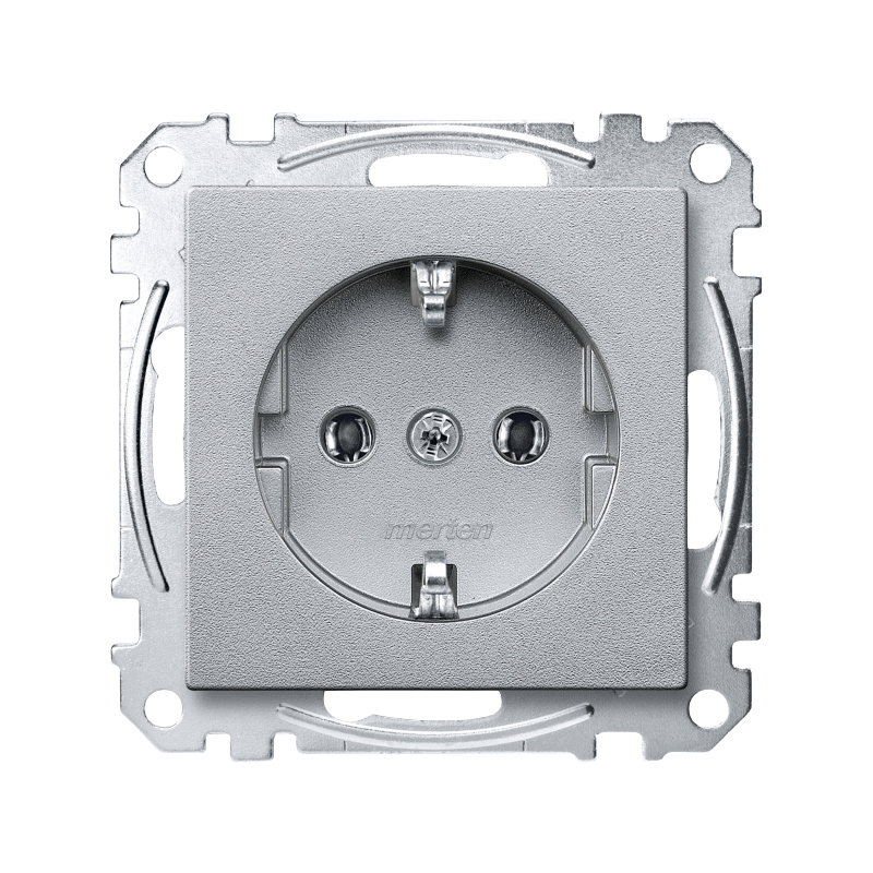 Merten MEG2301-0460 Schuko-Steckdose – System M, Standard, aluminium
