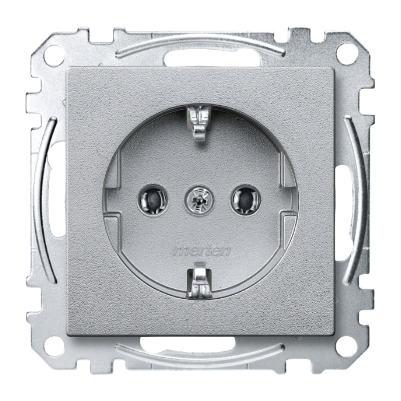 Merten MEG2301-0460 Schuko-Steckdose – System M, Standard, aluminium