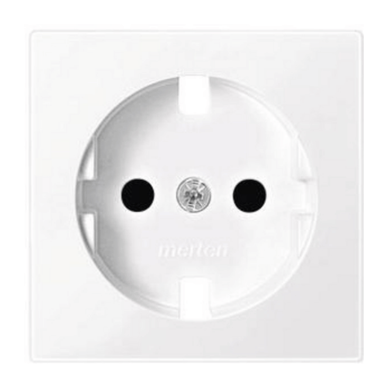 Merten MEG2330-0325 Abdeckung – für Steckdose System Design, Berührungsschutz, aktivweiß glänzend
