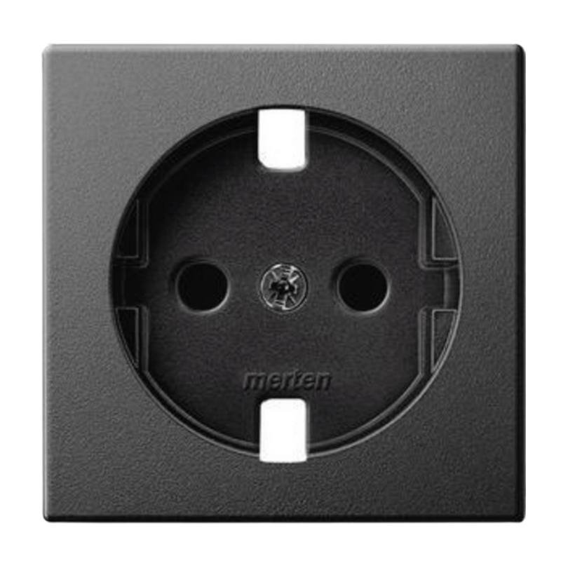 Merten MEG2330-0414 Abdeckung – für Steckdose System M, 1-fach, Berührungsschutz, anthrazit