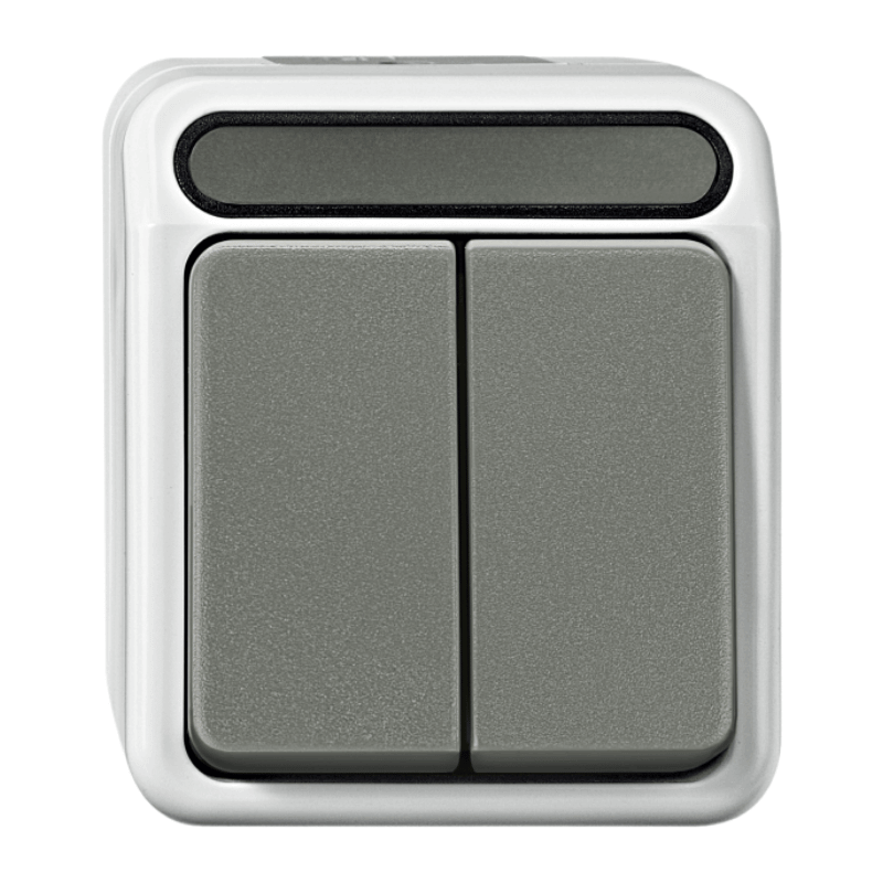 Merten MEG3115-8029 Wippschalter – Aquastar, Serienschalter, lichtgrau