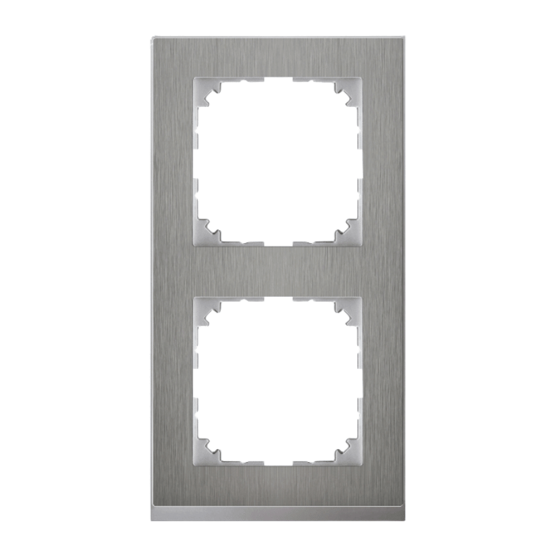 Merten MEG4020-3646 Rahmen – M-Pure, 2-fach, edelstahl/aluminium