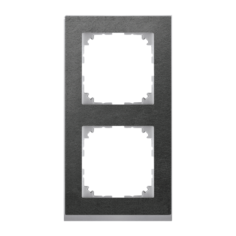 Merten MEG4020-3669 Rahmen – M-Pure, 2-fach, schiefer/aluminium