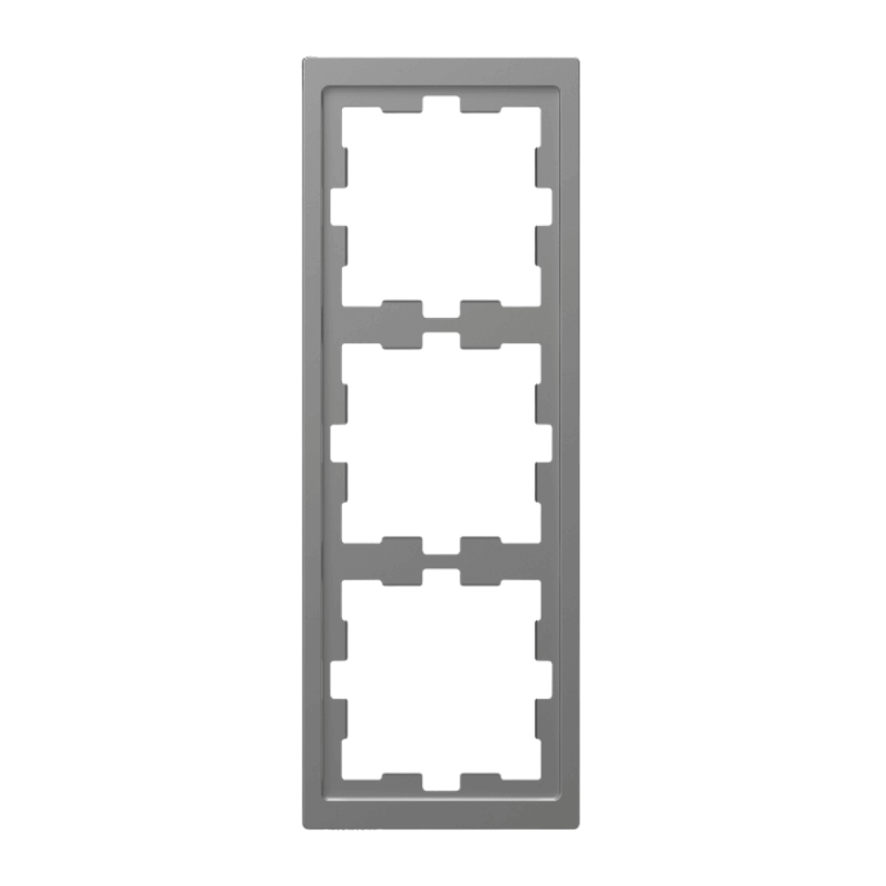 Merten MEG4030-6536 Rahmen – D-Life, 3-fach, edelstahl