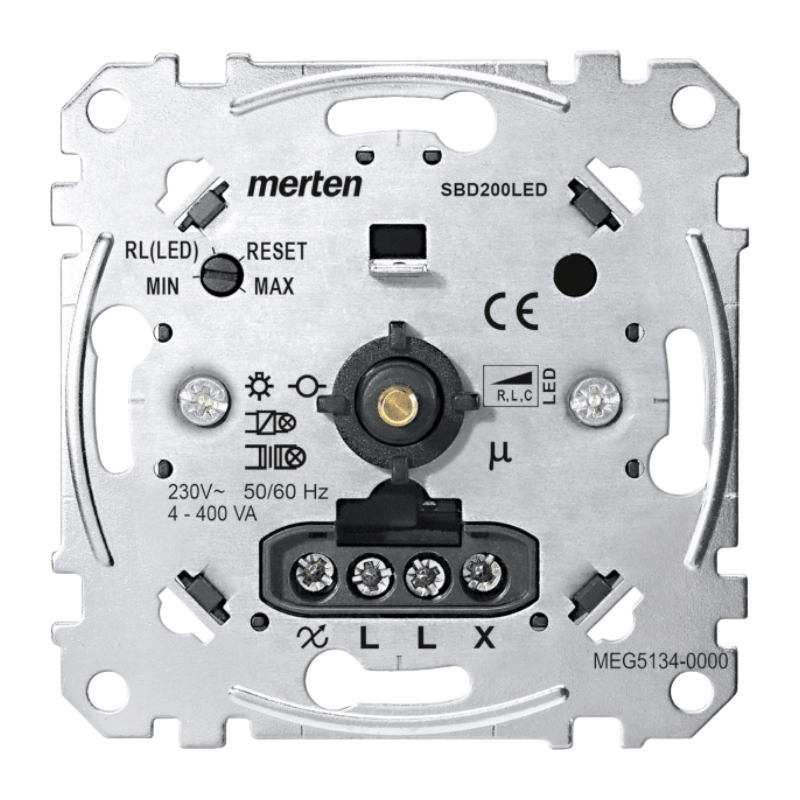 Merten MEG5134-0000 Universal-Drehdimmer – RLC, LED, 4–400 W