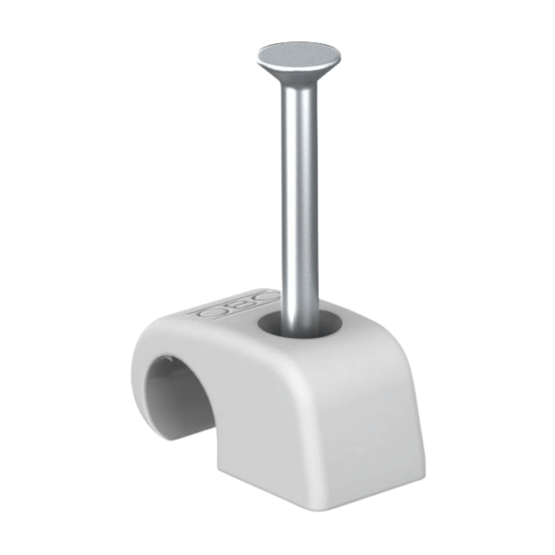 OBO Bettermann 2228904 Haft-Clip mit Nagel – 2028 40 LGR, 100 Stück