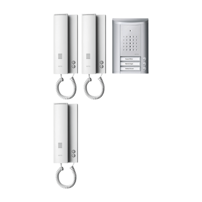 Ritto 1841320 Entravox Komplettpaket Audio – Set 3 WE, silber/weiß