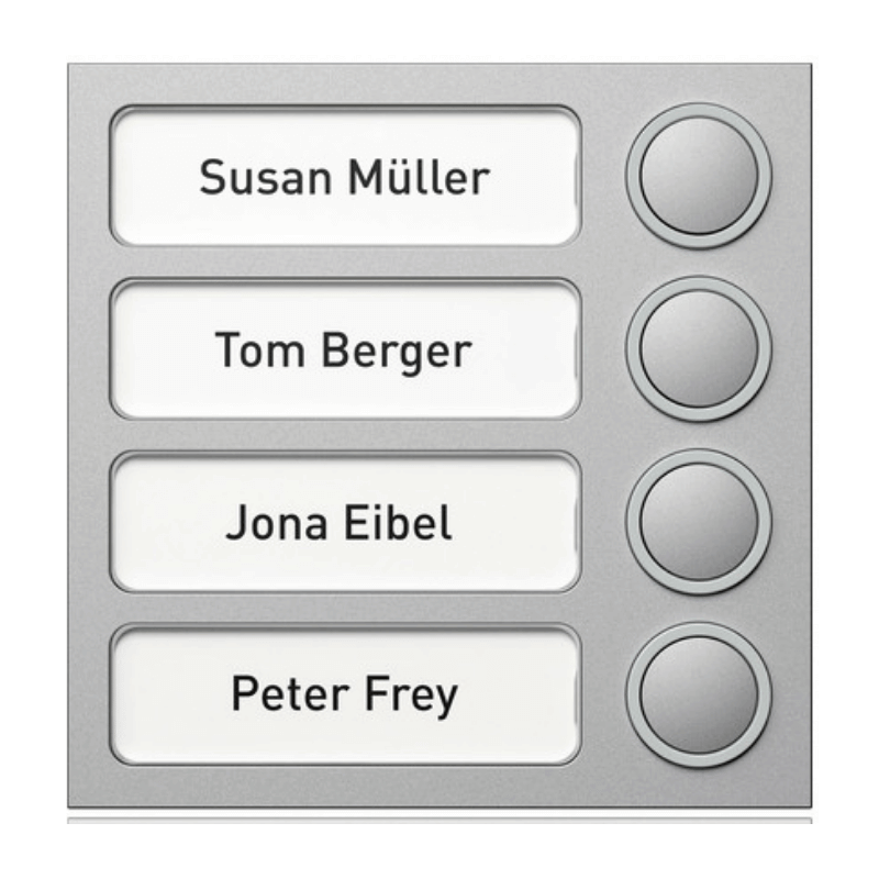 Ritto 1875420 Portier Außenstationsmodul – Tastenmodul 4-fach, silber