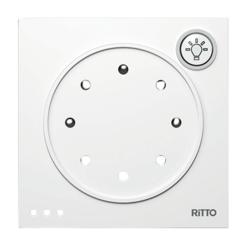 Ritto 1876070 Portier Außenstationsmodul – Türsprechmodul mit Lichttaste, weiß