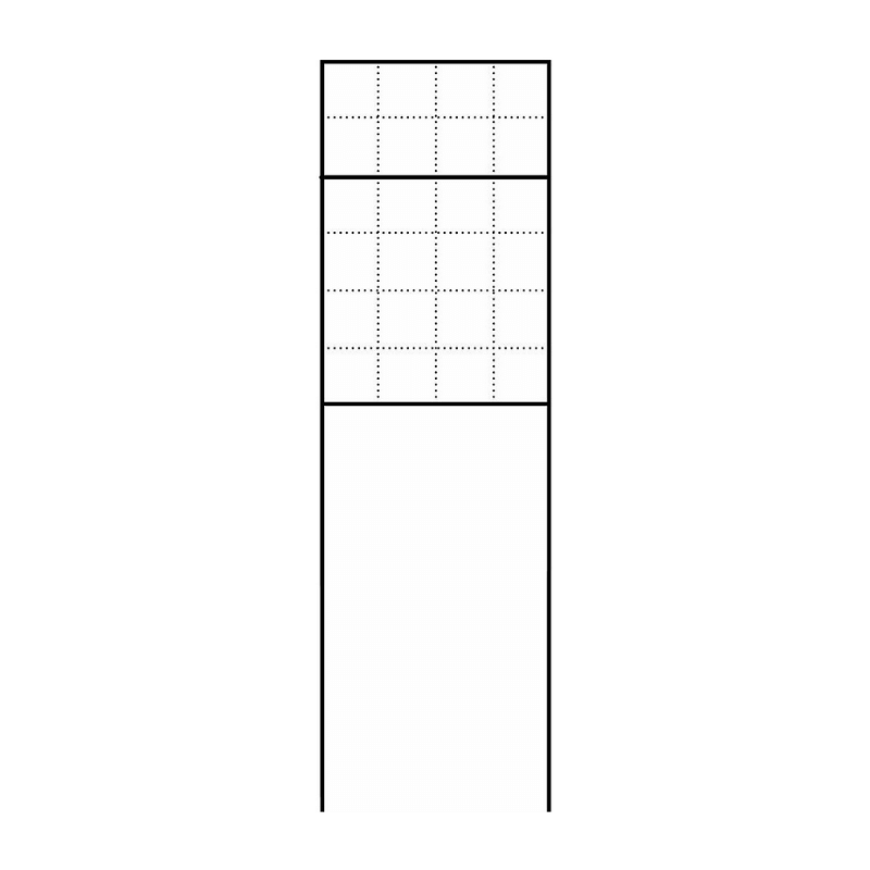 Siedle BG/SR 611-4/6-0 W Briefkasten Vario – freistehend, 8 Modulplätze, 1 Briefkasten, weiß
