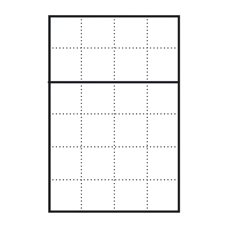 SIEDLE Briefkasten-Modul Gehäuse BGA 611-4/6-0 W – AP, 8 Modulplätze, 1 Briefkasten, weiß