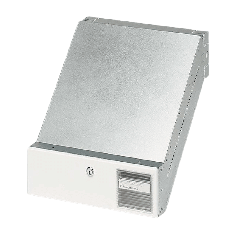 Siedle BKV 611-3/1-0 Briefkasten Vario – 300x100 mm, Mauereinbau, weiß