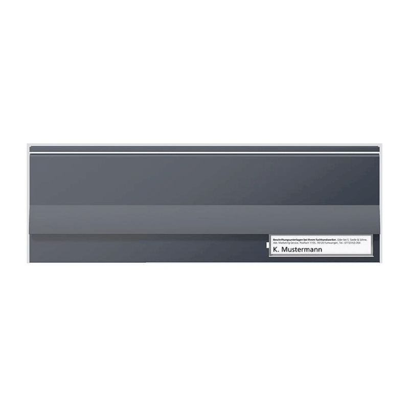 Siedle BE 611-3/1-0 AG Einwurfklappe Briefkasten Vario – 251x36, anthrazitgrau
