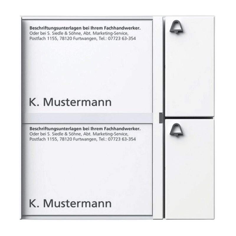 Siedle BTM 650-02 W Bus-Tasten-Modul – In-Home-Bus, 2-fach, weiß