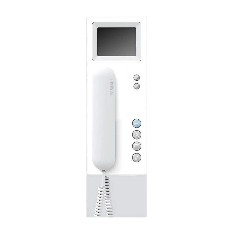 Siedle BTSV 850-03 WH/W Bus-Telefon – In-Home-Bus, Standard, Farbmonitor, weiß-hochglanz/weiß