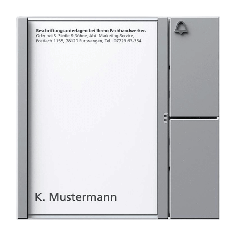 Siedle BTM 650-01 Bus-Tasten-Modul – In-Home-Bus, 1-fach, silber metallic