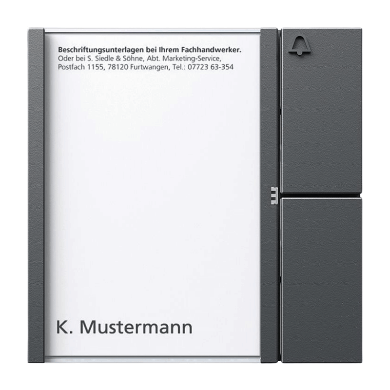 Siedle BTM 650-01 DG Bus-Tasten-Modul – In-Home-Bus, 1-fach, dunkelgrau glimmer
