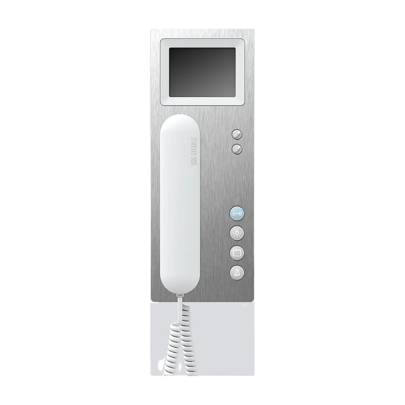 Siedle BTSV 850-03 Bus-Telefon Standard – In-Home-Bus, Farbmonitor, edelstahl / weiß