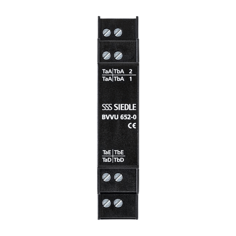 Siedle BVVU 652-0 Bus-Video-Verteiler – Hutschiene, unsymmetrisch, In-Home-Bus