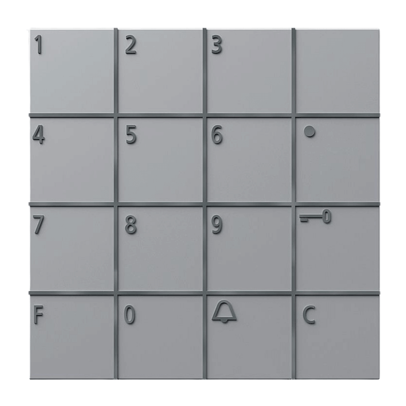 SIEDLE Codeschloss-Modul COM 611-02 SM – silber metallic