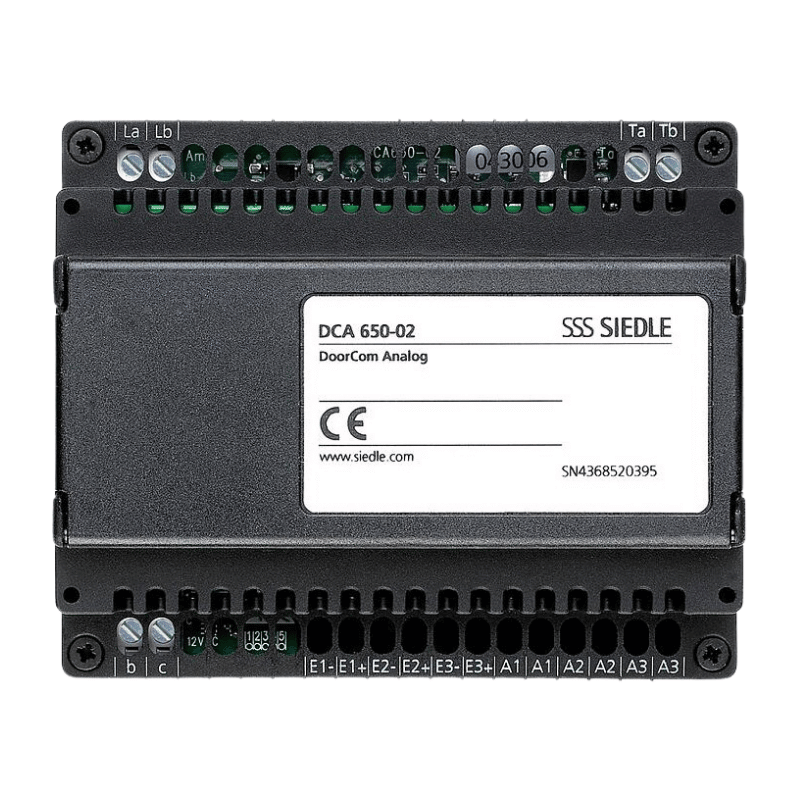 Siedle DCA 650-02 DoorCom-Analog – In-Home-Bus, 1 Rufeingang, Schnittstelle, schwarz