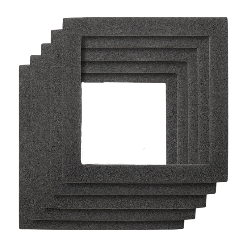 Siedle Dichtrahmen Vario 611 – Module, Serie 611, 5 Stück, grau