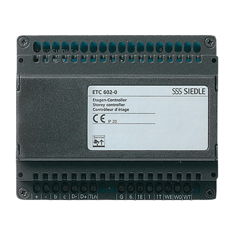 Siedle ETC 602-0 Etagen-Controller – 1+n-System, Zusatz-Türlautsprecher, DIN-Schiene, Kunststoff