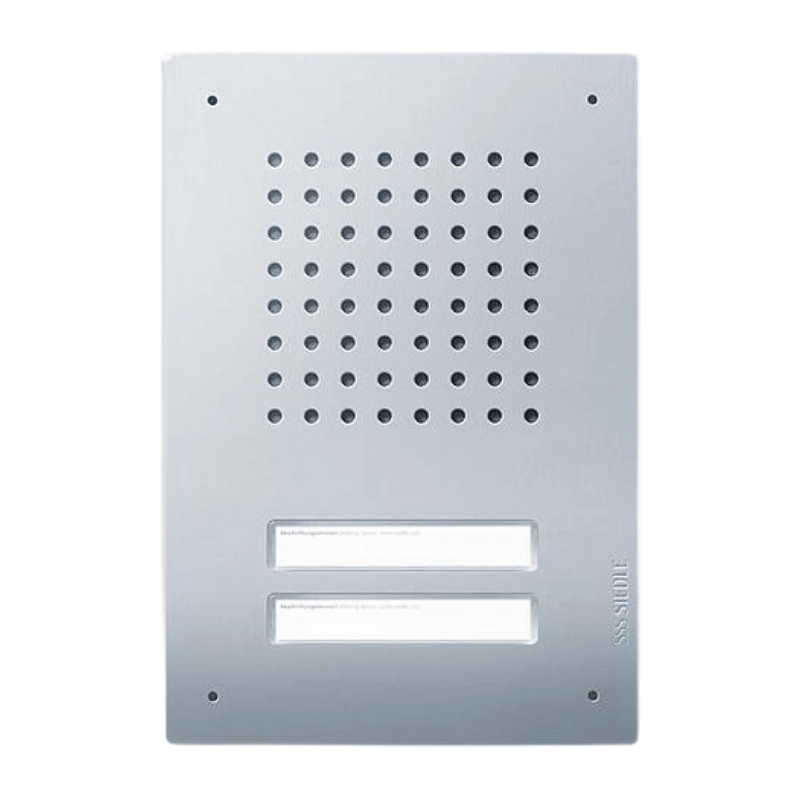 Siedle F CL A 02 B-0 Classic Audio-Station – 2 Ruftasten, In-Home-Bus, edelstahl gebürstet