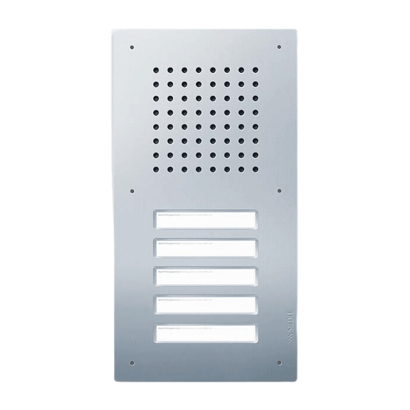 Siedle F CL A 05 B-0 Classic Audio-Station – In-Home-Bus, 5 Ruftasten, V4A, edelstahl gebürstet