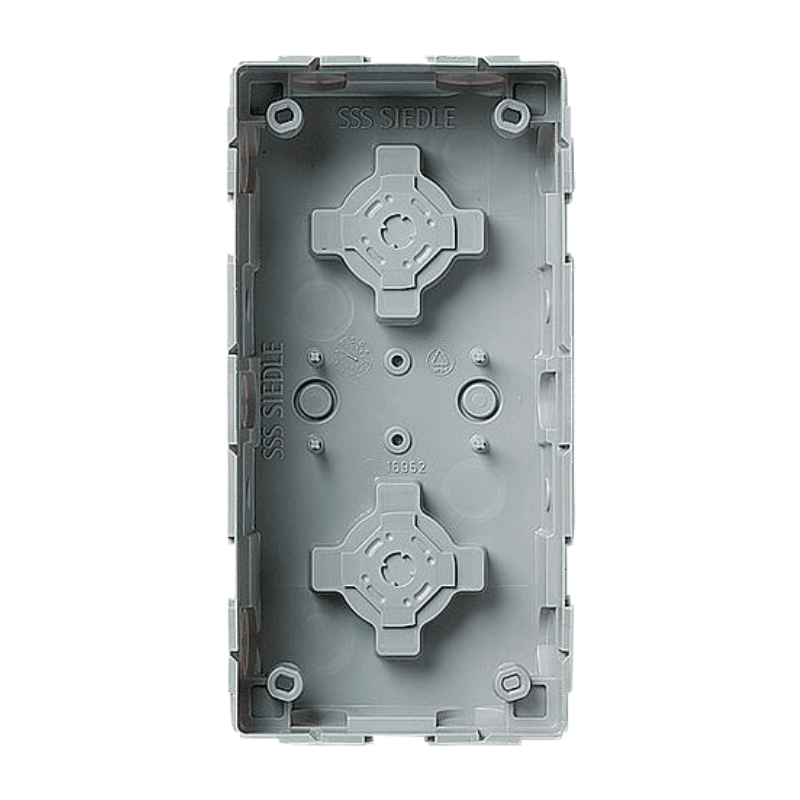 Siedle GU 611-2/1-0 Unterputzgehäuse – 2-fach, Kunststoff, Diebstahlsicherung integrierbar