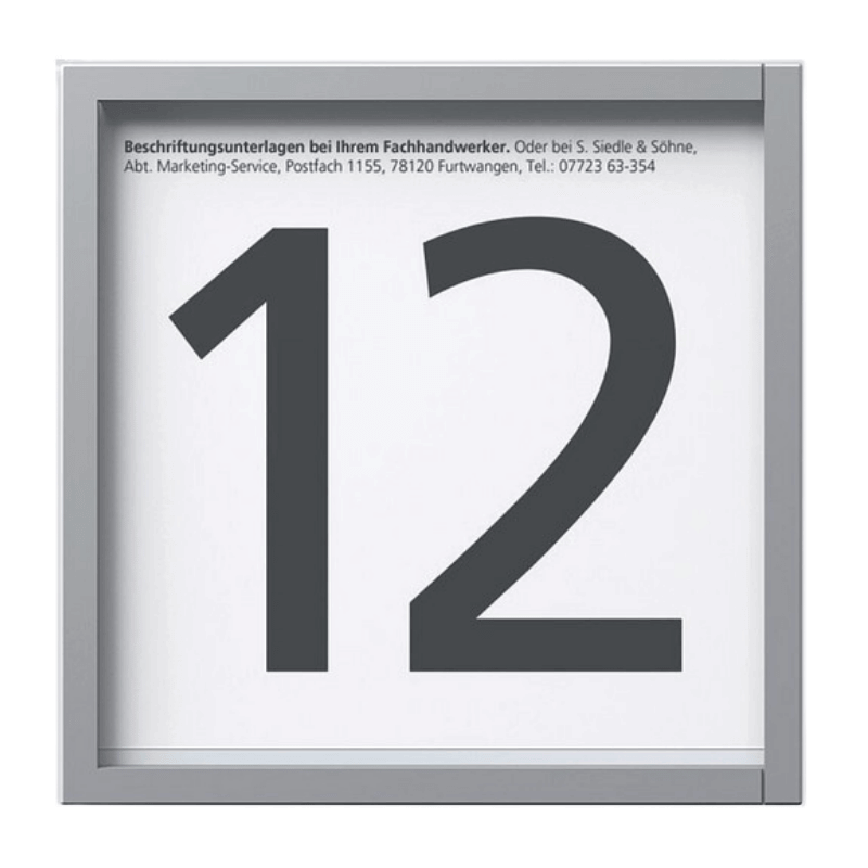 Siedle IM 612-0 SM Info-Modul – In-Home-Bus Kassette, Beschriftung, silber metallic