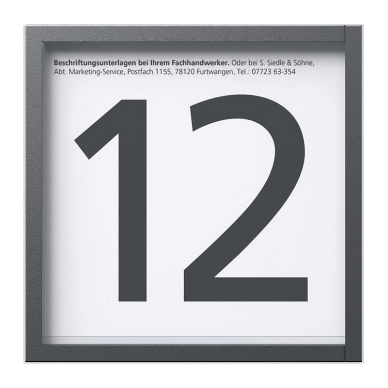 Siedle IM 612-0 Info-Modul – In-Home-Bus, hinterleuchtet, dunkelgrau