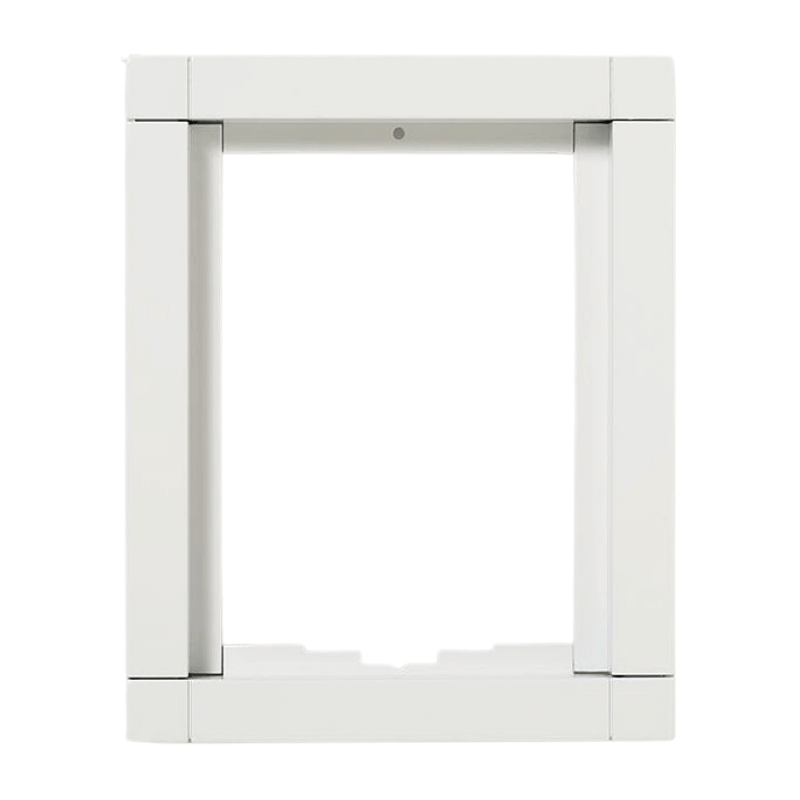 Siedle KR 611-1/1-0 W Kombi-Rahmen Vario – 1-fach, Aluminium, Diebstahlsicherung, weiß